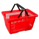 430*295*225mm shopping basket plastic wheel shopping basket