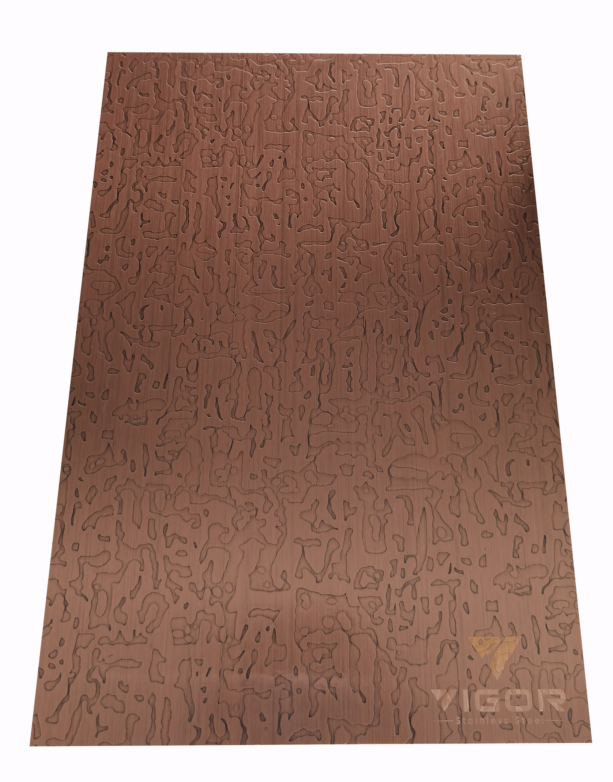 Buy 4x8 Decorative Embossed Rose Gold Anti Finger Print Stamped 304