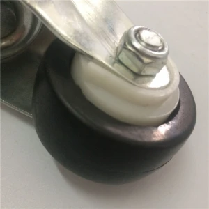 51mm flat plate sliver barrel  plastic swivel caster wheel supplier