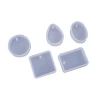 5pcs Drop square round oval shaped silicone Resin Epoxy Kit Pendant molds