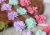 Import 6cm 3D chiffon fabric flower trim,custom color fabric flower trim from China