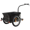 90L Bicycle Bike Cargo Trailer Steel Carrier Storage Cart Wheel Runner with plastic box for ATV electric scooter dirt bike