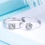 Import 925 sterling silver white single zircon wedding ring pair engagement ring from China