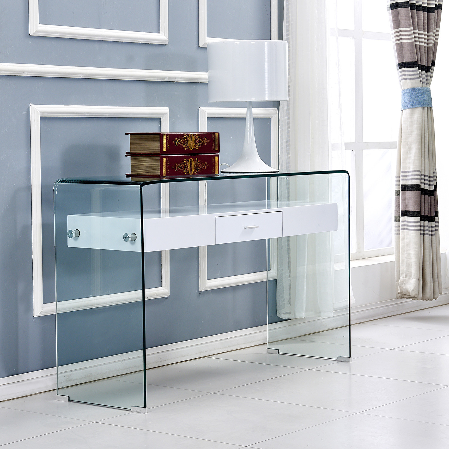 Buy Acrylic Console Table Set Wood Console Table Drawer Entryway Table ...
