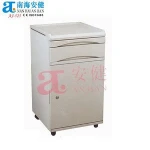 AJ-524 ABS medical hospital storage molded plastic bedside cabinet