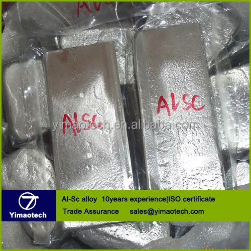 Al Sc master alloy/aluminum Scandium alloy with Sc 2% 10%