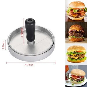 Aluminum Burger Meat Press with 100 PCS Sided Silicone Papers