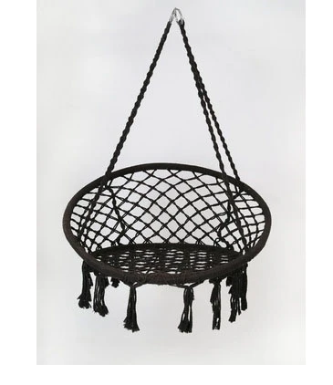 Amazon Hot-selling Soft and Durable Fully Handmade Poly-cotton Rope Macrame Outdoor Swing Chair