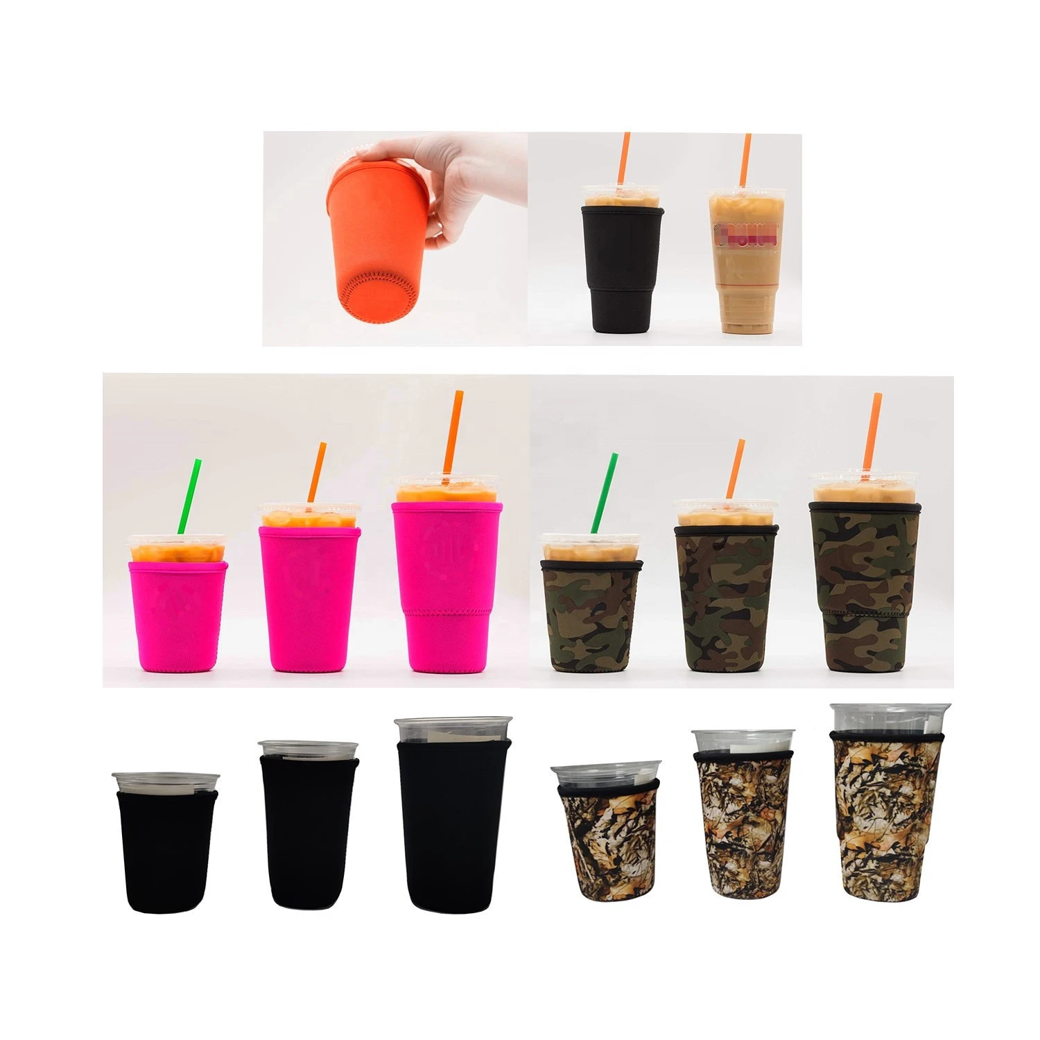 Amazon Neoprene Iced Coffee Sleeves- Cup Insulator Sleeve for Cold Beverages and Cup Holder