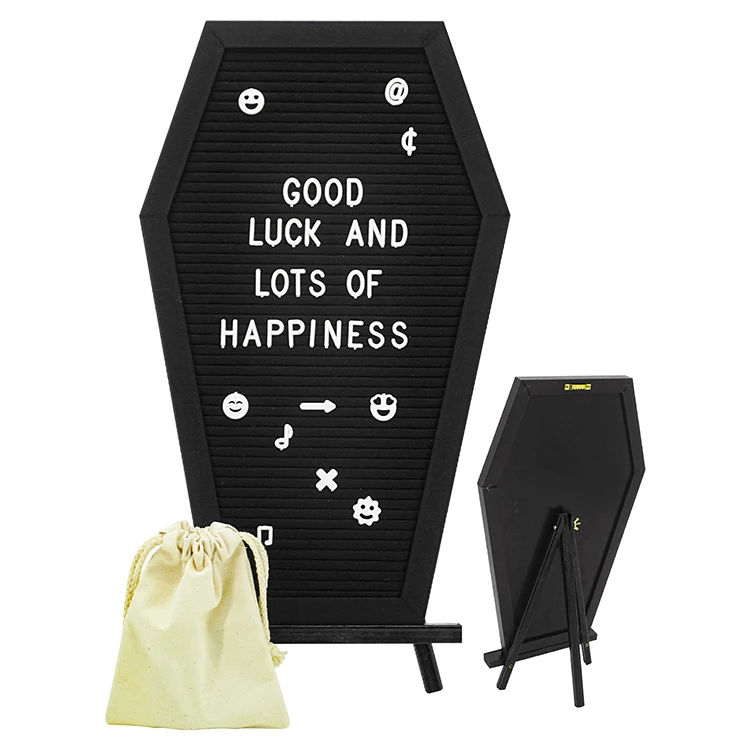 Amazon new Hot sale Pre-cut Characters Double side Felt Coffin Letter board with factory price