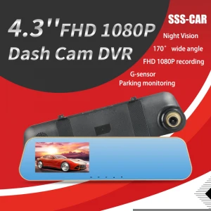 Amazon Top Seller 1080P Car Dvr Video Dash Camera 4.3 Inch Support Gps Black Box