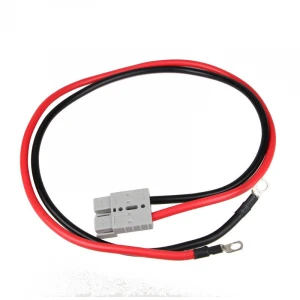 Anderson-style connector 50A to Eye Terminal - 8 Gauge - Red &amp; Black 300MM Wire harness processing plant