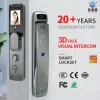APP Wifi Face Recognition  Fingerprint Waterproof Smart Door Lock with Camera Aluminum Alloy Security Wooden Door Locks