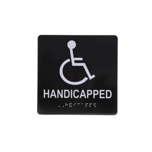Approved manufacturer women restroom Braille Letter Signs