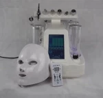 Aqua Peel Clean BIO RF Oxygen Jet Peel Machine with 7 colors LED mask and Ultrasound cryo handle skin bubble deep cleansing