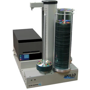 Automated CD DVD Blu-Ray Disc Printer Station w/ Black Thermal Printer