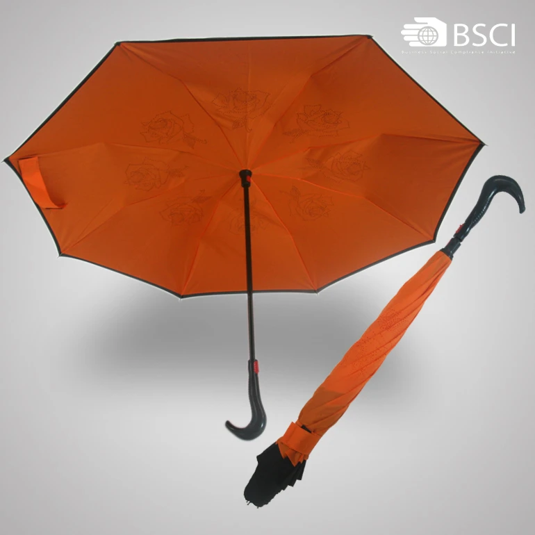 automatic Double Layer Upside Down Reverse rain umbrella inverted umbrella