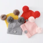 Baby Beanie Bonnet Pompom Hat Winter Knit Bags Custom Unisex Oem Hood Logo Character Style Time