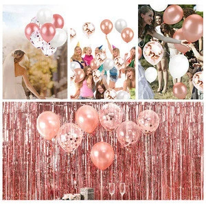 Bachelorette Party Decorations Foil Balloons For Bride to be Sash Heart  Rose Gold Confetti Ring Balloon