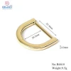 bag strap accessories metal sliding d- ring buckle 25mm