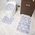 Import Bathroom Products Digital Printing Water Absorption Non-slip Soft 3 Piece Set Printed Toilet Bath Mat Set Solid Olive from China