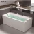 Import Bathroom two sided bathtub eco friendly acrylic massage bath tub with fiberglass from China