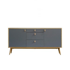 Bazhou furniture dining room showcase designs wooden italian grey sideboard cabinet for kitchen