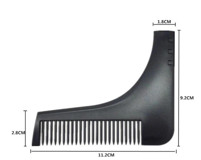 Beard beauty styling template combing tool Beard brush comb single-sided brush comb