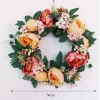 Beautiful High Quality Silk Peony Daisy Flower Wreath Home Wedding Christmas Door or  Wall Floral Arrangement Decorations