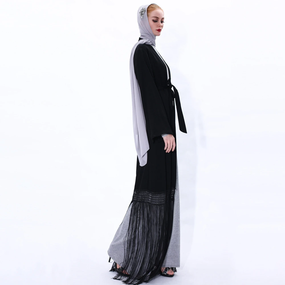 Beautiful Modern Front Open Abayas Kimono Muslim Dress Islamic Clothing Women Open Abaya