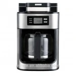 Best selling 10 cup drip coffee maker with grinder  LCD display and micro-computer control