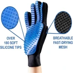 Best Selling Gentle Deshedding Cleaning Dog Cat Pet Hair Remover Grooming Gloves With Enhanced Five Finger Design