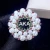 Import Big Round Flower Greek Letter Sorority Women Alpha Pink And Green  Pearl Brooch from China