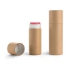 Biodegradable paper 1.5oz 2.5oz 5oz kraft cardboard deodorant lip push up lip balm paper tube