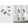 Black White Ceramic Drawer Pulls Knob Door Handles Country Style Kitchen zinc cabinet handle and Knobs Furniture fitting Handles