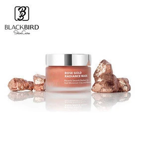 Blackbird Beauty Rose Gold Radiance Clay Facemask Whitening Pink Brightening Face Mask