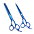 Import Blue Coated Stainless Steel Barber Scissors Set / Barber Hair Styling Tools from China