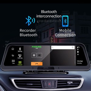 BOENKAI 10&quot; IPS 4G dash cam GPS Navigation Vehicle Recorder Car Black box 360 Degree WIFI ADAS Android 8.1 Dual Camera dash cam