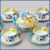 Import bone china factory hot sale colorful flower with golden rim coffee set tea set color design decal plates from China