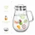 Import Borosilicate Glass Water Pitcher  Stainless Steel Lid 1500ML Carafes with handle infuser Juice Tea Milk from China