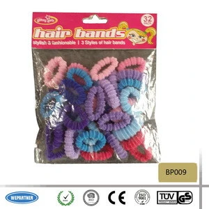 BP009 Fation colorful towel rubber elastic hair tie