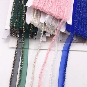 Braid Beaded Chain Trim Mesh Lace Ribbon Fabric Applique Sewing DIY 0. 78&#39;&#39; Width 2 orders