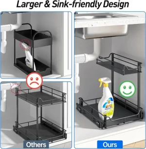 Brand New Pull out Kitchen Cabinet under Sink Kitchen Storage Holder & Rack Organizer