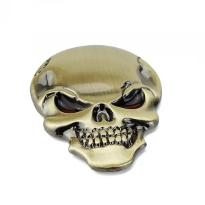 car exterior modified  metal personality skull decoration 3d car stickers