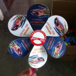 car promotion laminating Paper handle poster windmill