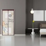 Cartoon Dog Tulle Window Curtains Magnetic Door Screen Anti Mosquito Net