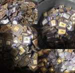 Ceramic Gold Cap CPU Processor (Ceramic Pentium Pro CPU Scraps), Motherboard Scrap