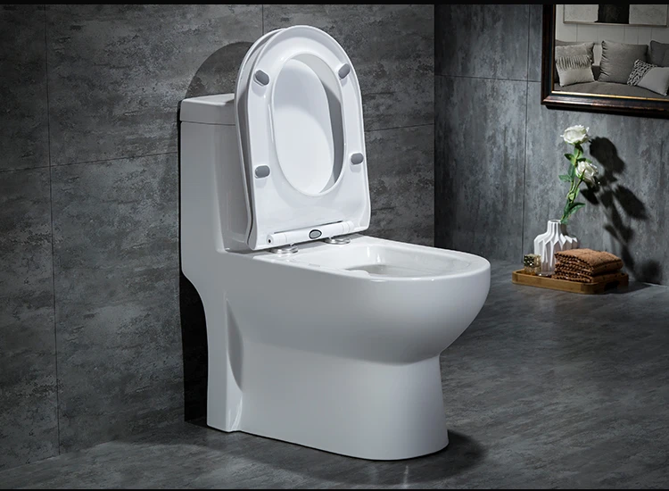 Chaozhou Bathroom Ceramic Siphonic Sanitary Ware Elegant Design One Piece WC Toilet