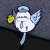 Import Cheap custom die struck lapel console metal badge hat custom holographic enamel pin from China