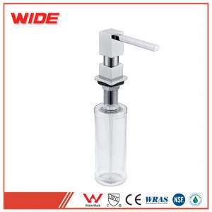 Cheap kitchen sink plastic bottles brass pump manual liquid soap dispenser